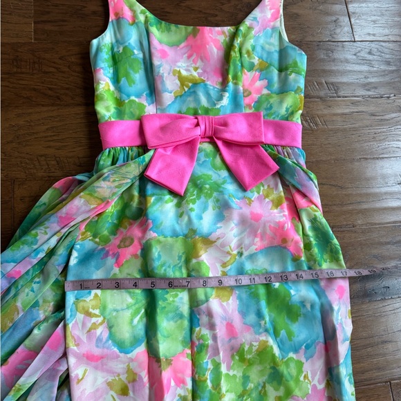 Vintage Guenter Richard Floral Watercolors Chiffon Gown - Picture 16 of 17